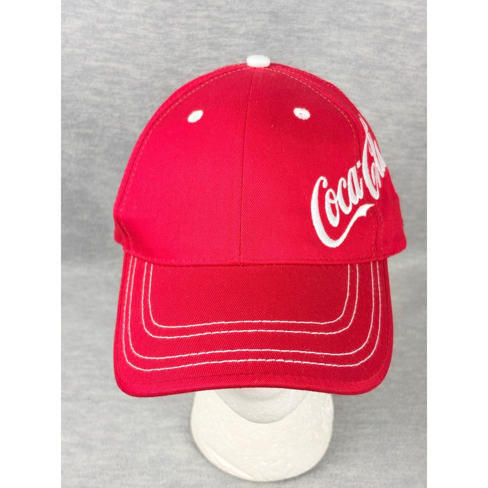 Coca-Cola K-Products Baseball Hat Mens Red White Embroidered Logo Adjustable